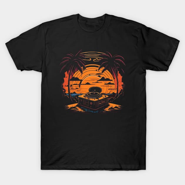 sunset with classic music T-Shirt by Jason